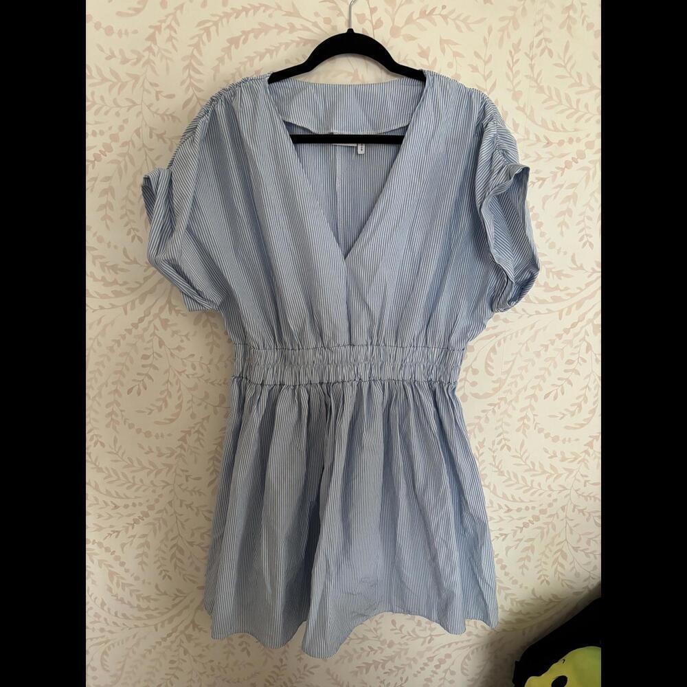 DISCOUNT SHIPPING NWOT ASOS Design Striped Puff Sleeve Dress